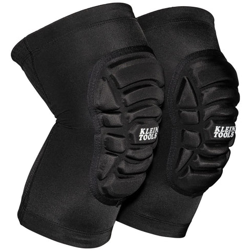 Klein Tools 60492 Knee Pads, Lightweight Padded Knee Sleeves, Breathable Mesh Back, Elastic Cuff with Slip-Resistant Silicone, Black, M/L...