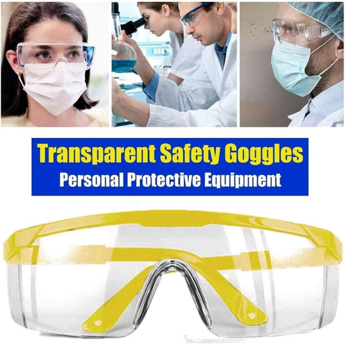 mozeeda 5 PACKS Safety Glasses Goggles, Men Women Clear Anti-fog UV400 Protection Eyeglasses Adjustable Temples ANSI Z87 Eyewear Protection Anti-S...