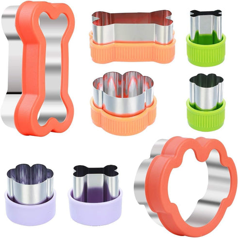 Dog Cookie Cutter Set - Dog Bone and Dog Paw Print Cookie Mold for Homemade Treats - Stainless Steel Cookie Cutter molds for Kids Suitable for Cak...