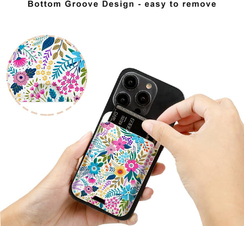 for MagSafe Card Wallet,Slim Leather Magnetic Phone Wallet Design Stick on Credit Card Holder for iPhone 15/14/13/12 Mini/Plus/Pro/Pro Max,Fit 3 C...