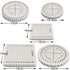 BILLIOTEAM 5 Pieces Braiding Disk Round Square Kumihimo Beading Cord Disc Braiding Braided Plate DIY Bracelet Loom Weaving Board (Round/Square Pla...