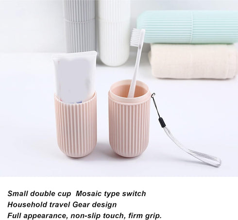 Travel Toothbrush Holder, Toothbrush Travel Case, Minimalist PP Portable with Dust Cover Toothbrush Cover Travel Toothbrush Case for Traveling, Ca...