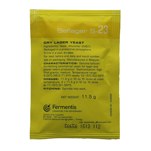 TG-HUL9-CIDK Saflager S-23 Dry Yeast - 11.5g...