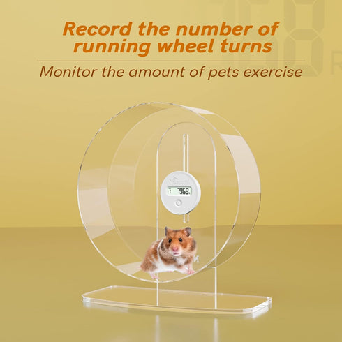 Niteangel Accurately Hamster Wheel Pedometer- Small Animal Step Counter for Niteangel Super-Silent Hamster Wheel | Acrylic Wheel | Wooden Wheel (N...