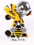 Fashion Bumblebee Car Pendant Decor,Car Swinging Ornament,Car Pendant Interior Rearview Mirrors Charms Hanging Ornament (Bumblebee+mirror ball), Y...