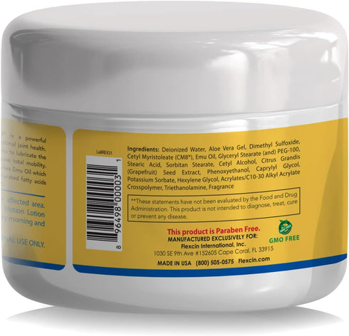 Flexcin with CM8 Motion Lotion 4 oz jar...