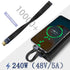 QIANRENON 240W USB4.0 C Male to 90° Angle Type C Male PD Fast Charging Short Cable 40Gbps USB Type C 4.0 Flat Soft Data Cable, for Thunderbolt 3/4...