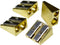 Pencil Sharpener Metal Brass Plated Sharpeners,Rectangular Dual 2 Holes Sharpeners,Hand-held Metal Sharpeners for Colored Graphite Pencils Crayons...