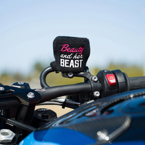 Brake Fluid Reservoir Cover Sock for Motorcycles, Sporbikes and Gifts by Moto Loot (Beauty and Her Beast)...