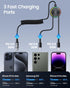USB C Car Charger, 60W Super Fast Car Charger PD & QC 3.0 with 30W Type C Coiled Cable, Car Phone Charger for iPhone 15 Series/Samsung Galaxy S23-...