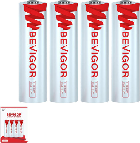 Lithium AA Batteries 4 Pack, Long Lasting 1.5V 3000mAh AA Battery, 20-Year Shelf Life Lithium Batteries?Non-Rechargeable?...