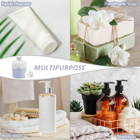 Facial Cleanser Foam Maker, Portable Manual Foamer Cleansing Foam Maker, Skin Care Beauty Cleansing Tool for Home, Beauty Salon and Traveling(Blue...