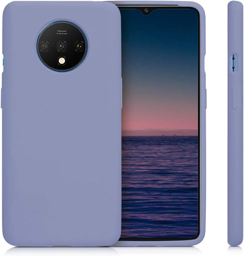 kwmobile Case Compatible with OnePlus 7T Case - TPU Silicone Phone Cover with Soft Finish - Lavender Grey...