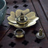 Sakura Flower Incense Holder, 5PCS Bronze Incense Burner Holder with Silk Pouch, Bowl-Shape, Lotus Multihole, Cone Shape and Gourd-Shape Ash Catch...
