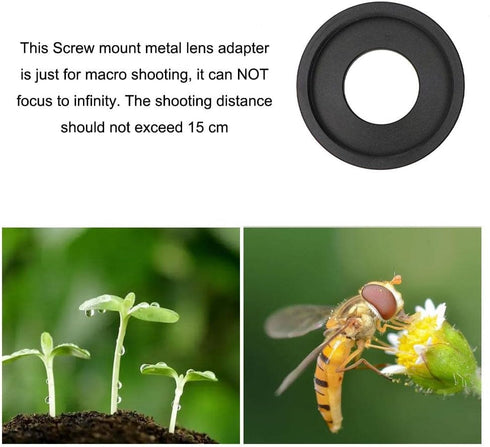 Macro Lens Adapter for M42 Screw Mount Lens to C/CS Camera, M42*0.75mm...