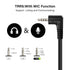 PNGKNYOCN 2.5mm Audio Aux Cable?90 Degree 2.5mm TRRS Male to 2.5mm TRRS Male Double Angled Stereo Headset Headphone Jack Connector Cable?0.3M?...