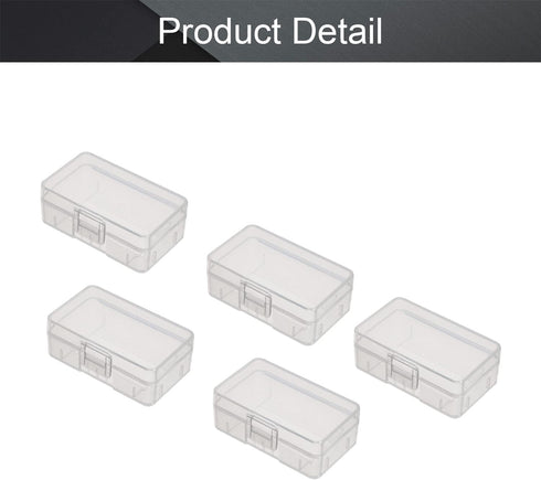 Fielect 5Pcs 9V Battery Storage Case, Battery Organizer for 9V Battery Multipurpose Battery Storage Box Holder Case Transparent for 9V Battery...