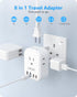 LENCENT US to UK Ireland Travel Plug Adapter, Grounded Type G Outlet Adaptor with 4 USB Charger(2 USB C), 4 Outlets Converter for USA to Dubai Sco...