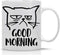 CBTwear Good Morning Funny Grumpy Cat 11oz White Ceramic Coffee Mug - Cute Unique Cat Mom Gifts for Birthdays, Anniversaries, or Any Occasion...