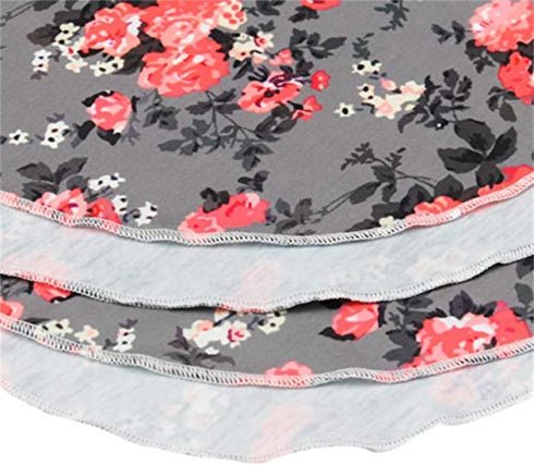 Infant Floral Swaddle Wrap with Headbands Hats Value Set Newborn Receiving Blanket Photography Props 35X35inch (Gray-2)...