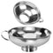 2 PCS Canning Funnel for Wide and Regular Jars, Wide Mouth Funnel Stainless Steel Funnels for Kitchen Use, Metal Funnels Set for Transferring Liqu...