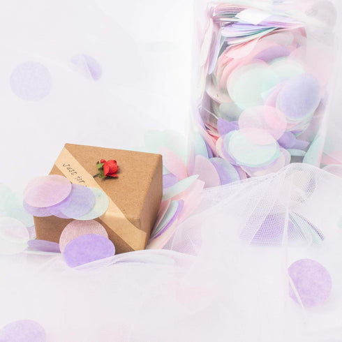 Whaline 1 Inch Paper Confetti Round Tissue Confetti 6000 Pieces Party Circle Paper Table Confetti for Balloon, Wedding, Holiday, Birthday...