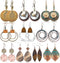 10 Pairs Vintage Dangle Earrings for Women Boho Jewelry Set Sunflower Geometric Teardrop Earring Christmas Gifts...