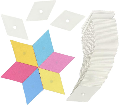 300pcs 1.5 Inch Diamond 60 Degrees Paper Piecing Paper for quilting DIY sewing crafts,6 Point Diamond Paper Piecing Templates...