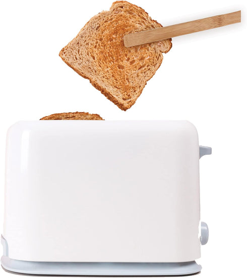 HIC Kitchen Toast Tongs, Natural Bamboo, 12-Inches...