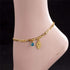 Evil Eye Anklet for Women Teen Girls, Dainty Real 14K Gold/Silver Plated Figaro Chain Evil Eye Hamsa Hand Charm Ankle Bracelets for Women, Minimal...