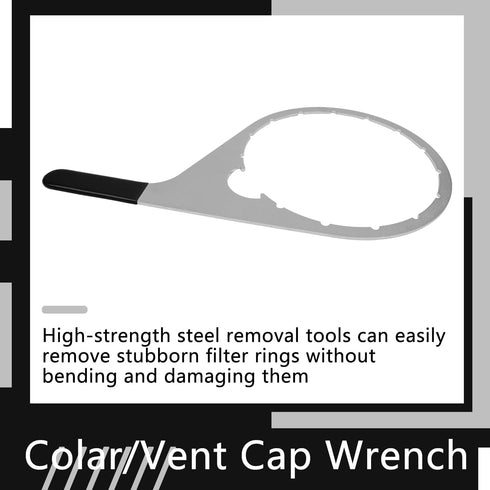8 Inch Colar/Vent Cap Fuel Filter Wrench for 380134 382 Compatible with Detroit Diesel Truck Engines Cummins Engines, Davco 382 Filter Wrench Silv...