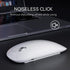 Uiosmuph G11 Wireless Mouse, USB C Rechargeable Computer Mouse, Slim Silent Mice 2.4GHz Optical with USB Nano Receiver and Type C Receiver for Lap...