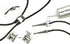 Moranse Bolo tie Clasp accessories With Two Pendants,Leather Rope And Metal Slide Clip Buckle (4pcs)...