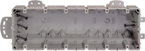 Southwire MSBMMT6G Six Device Adjustable Depth, Heavy Duty 42lb Screws Included 6-Gang Multi-Mount Electrical Box, Gray...