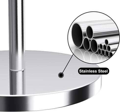 Toilet Paper Holder Stand(with Reserve Function), Free-Standing Stainless Steel Stand for Bathroom & Toilet Spare Rolls Storage...