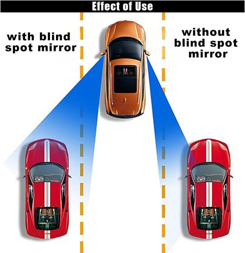 4PCS Car Blind Spot Mirrors, Adjustable HD Glass Auto Side Rear View Mirrors Round Wide View Angle Mirror, Car Rear View Convex Accessories with F...