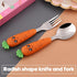 Travel Cutlery Set Baby, 2 PCS Toddler Utensils, Kids Spoon And Fork Self-Feeding, Carrot Child Flatware Sets, Stainless Steel Fun Baby Silverware...