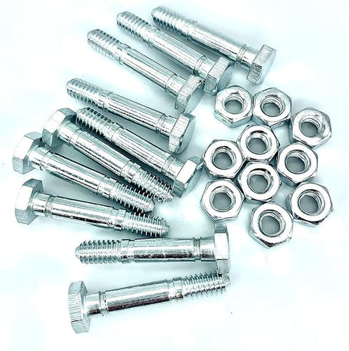 Shear pin and nut Set of 10, Suitable for Ariens 532005 53200500 510016 51001600, Compatible with Ariens Classic 24E, Compact 20, Compact 24, Comp...