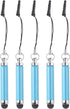 MECCANIXITY 5pcs Metallic Stylus Pen Retractable Aluminum Alloy Mini Capacitive Pens for Universal All Touch Screen Devices, Light Blue...