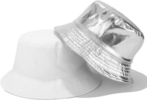 Joylife Metallic Bucket Hat Trendy Fisherman Hats Unisex Reversible Packable Sun Cap...