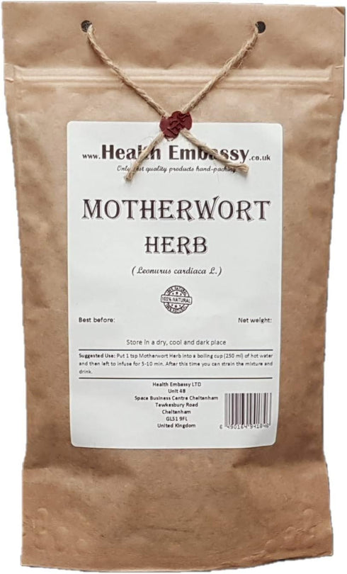 Health Embassy Motherwort Herb | Leonurus Cardiaca L | Herbal Tea (100g)...