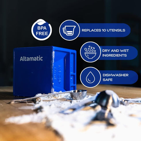 All-in-One Measuring Cube | Replaces 10 Cups and Spoons | Organizes Your Kitchen and Countertop | Great for Cooking and Baking | Easy-to-Clean, Di...
