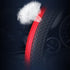 Rehomy D Shaped Breathable Leather Anti-Slip Car Steering Wheel Cover Flat Bottom 14.5-15.25 Universal Fit...