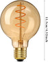 HEWASOL Spiral Dimmable LED Edison Bulbs G80E26 Screw, Non Flicker, 4W Retro Filament LED Vintage Light Bulbs, Soft Warm White 2000K, High CRI95, ...