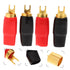 2 Pairs Speaker Wire Connector Spade Terminal Speaker Terminal Copper Spade Wire Connectors Automotive 0ga Terminal Electrical Wire Connectors Spe...