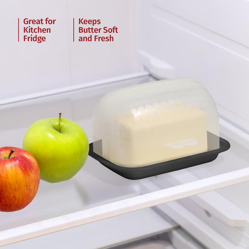 Signoraware Butter Dish with Lid – Butter Holder with Lid for 2 Butter Sticks – BPA-Free and Dishwasher-Safe – Unbreakable Butter Container – One-...