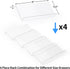 Clear Acrylic Spice Drawer Organizer, 4 Tier- 1 Set Seasoning Jars Drawers Insert, Kitchen Spice Rack Tray for Drawer/Countertop (Jars not include...