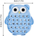 Push Pop Bubble Fidget Sensory Toy, Silicone Stress Relief Popping Toy, ABC Alphabet Owl Shaped Educational Learning Tools for Toddlers Kids Stude...