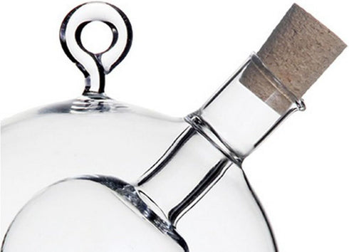 ELETON 2 in 1 Oil and Vinegar Dispenser Bottle, Kitchen Supplies Glass Olive Oil and Balsamic Vinegar Cruet Bottle with Cork Stoppers, Hand-blown ...