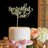 Sprinkled with Love Cake Topper for Baby Shower, Wedding, Birthday Party Decorations Gold Glitter...